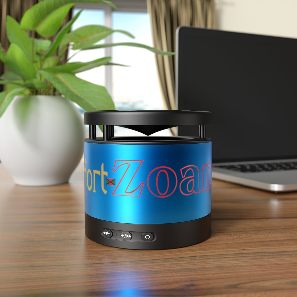 Metal Bluetooth Speaker with built-in Wireless Charging Pad