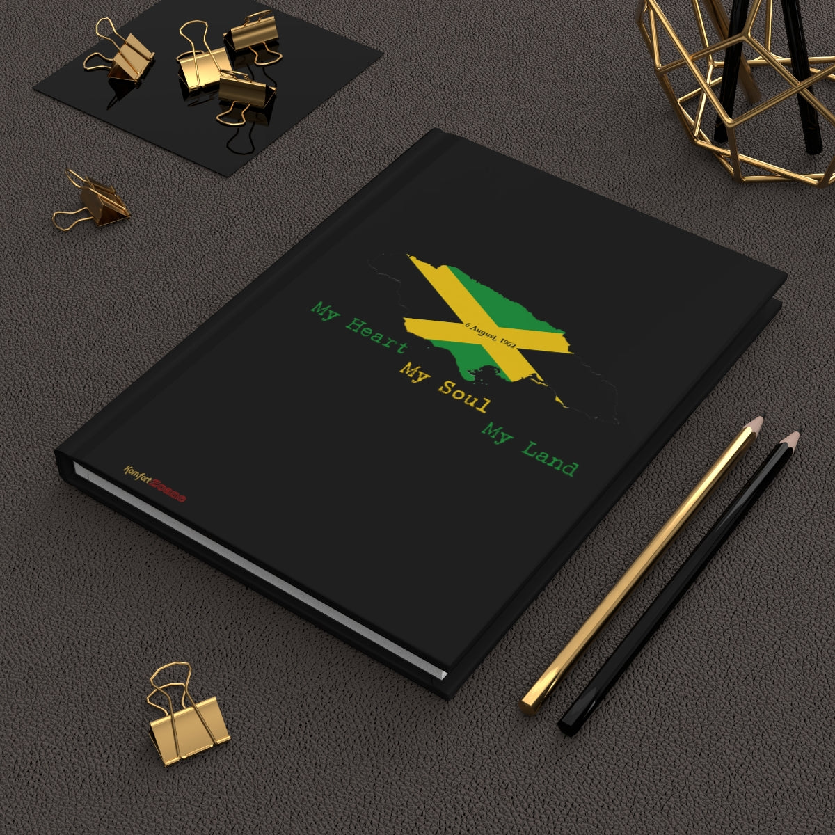 Jamaican Independence Hardcover Journal (Black)