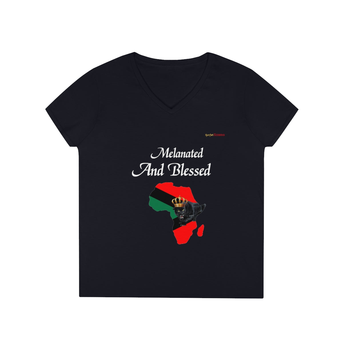 Melanated And Blessed Women's V-Neck T-Shirt