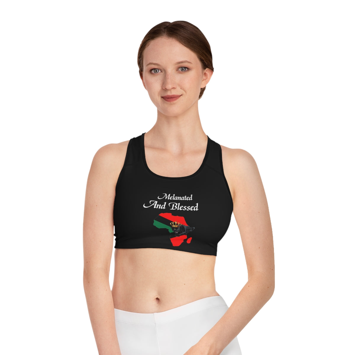 Melanated And Blessed Women's Sports Bra