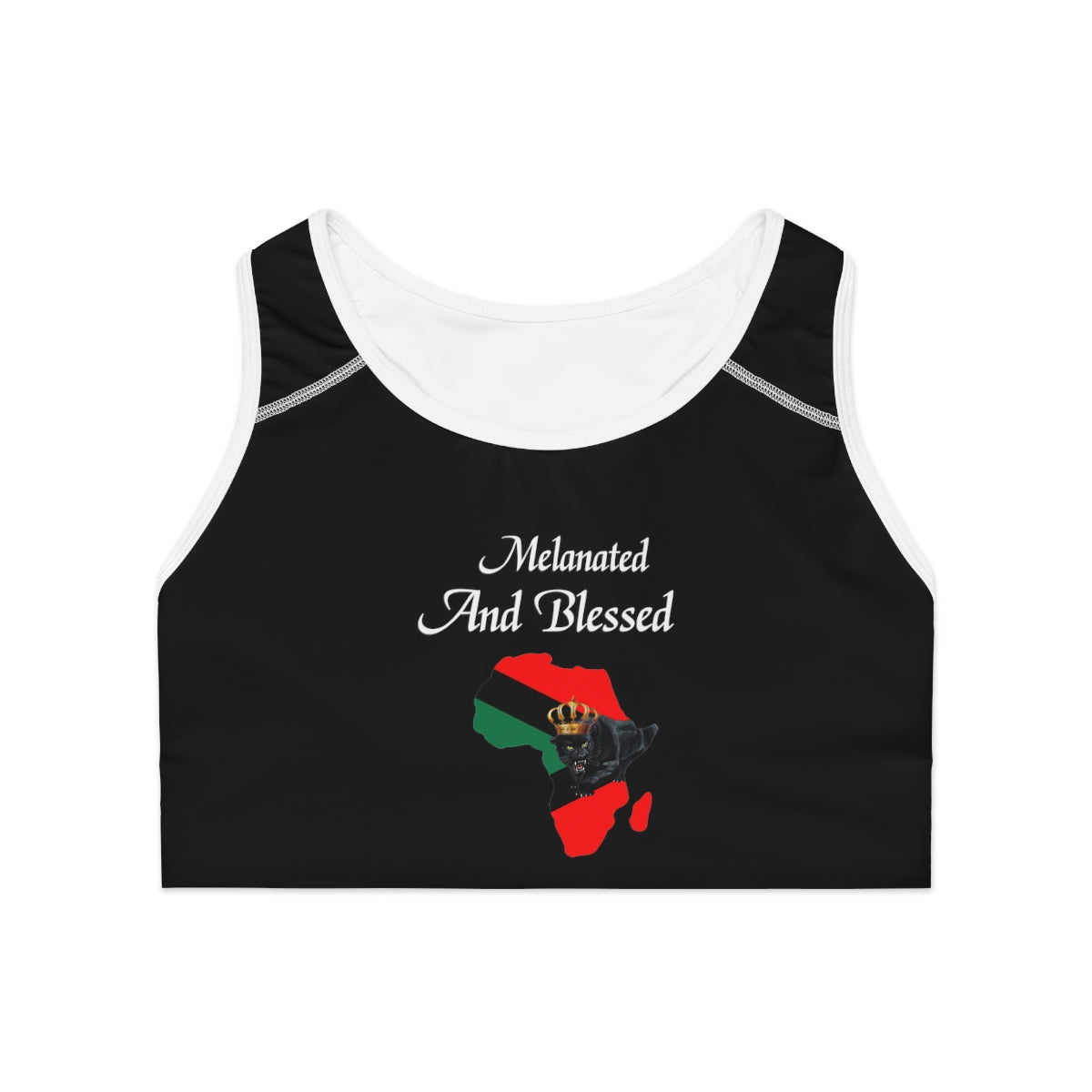 Melanated And Blessed Women's Sports Bra