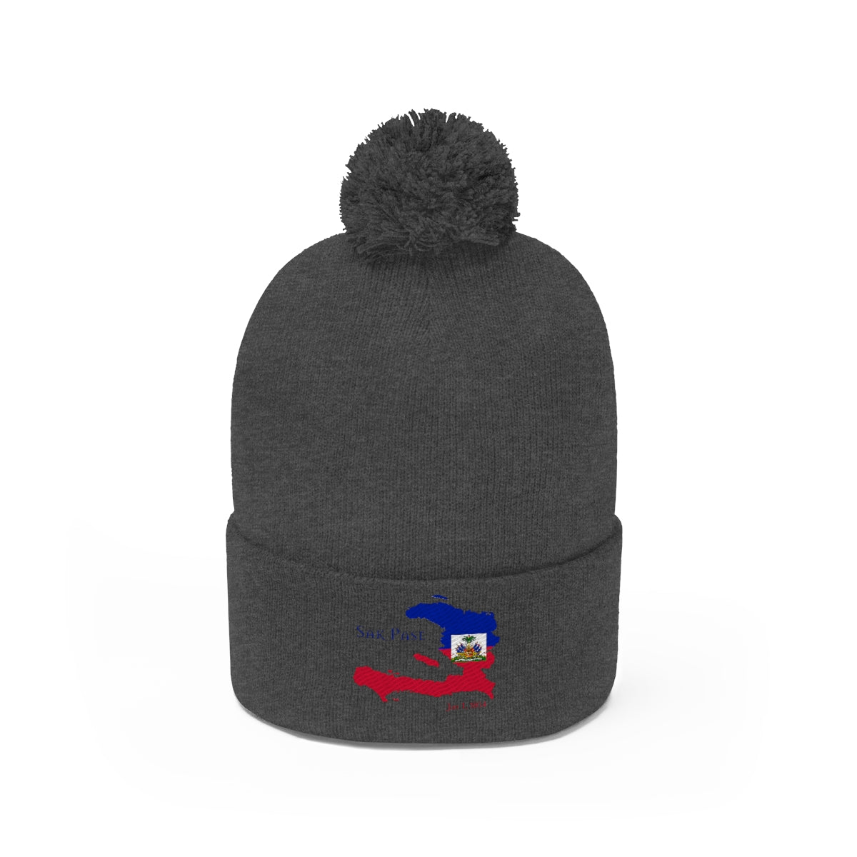 Haitian Independence Pom Pom Beanie