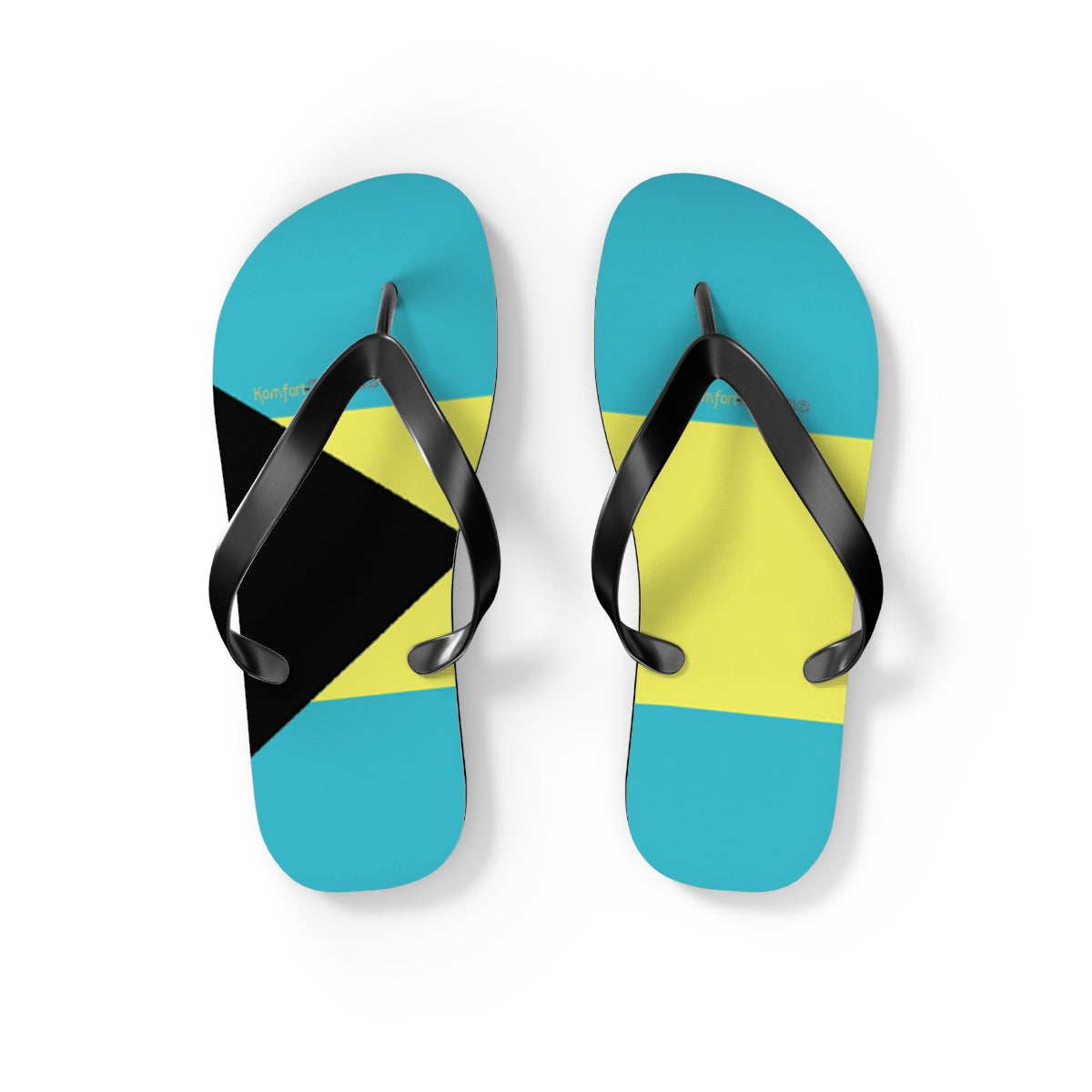 Bahamian Flag Women's Flip Flops Footwear