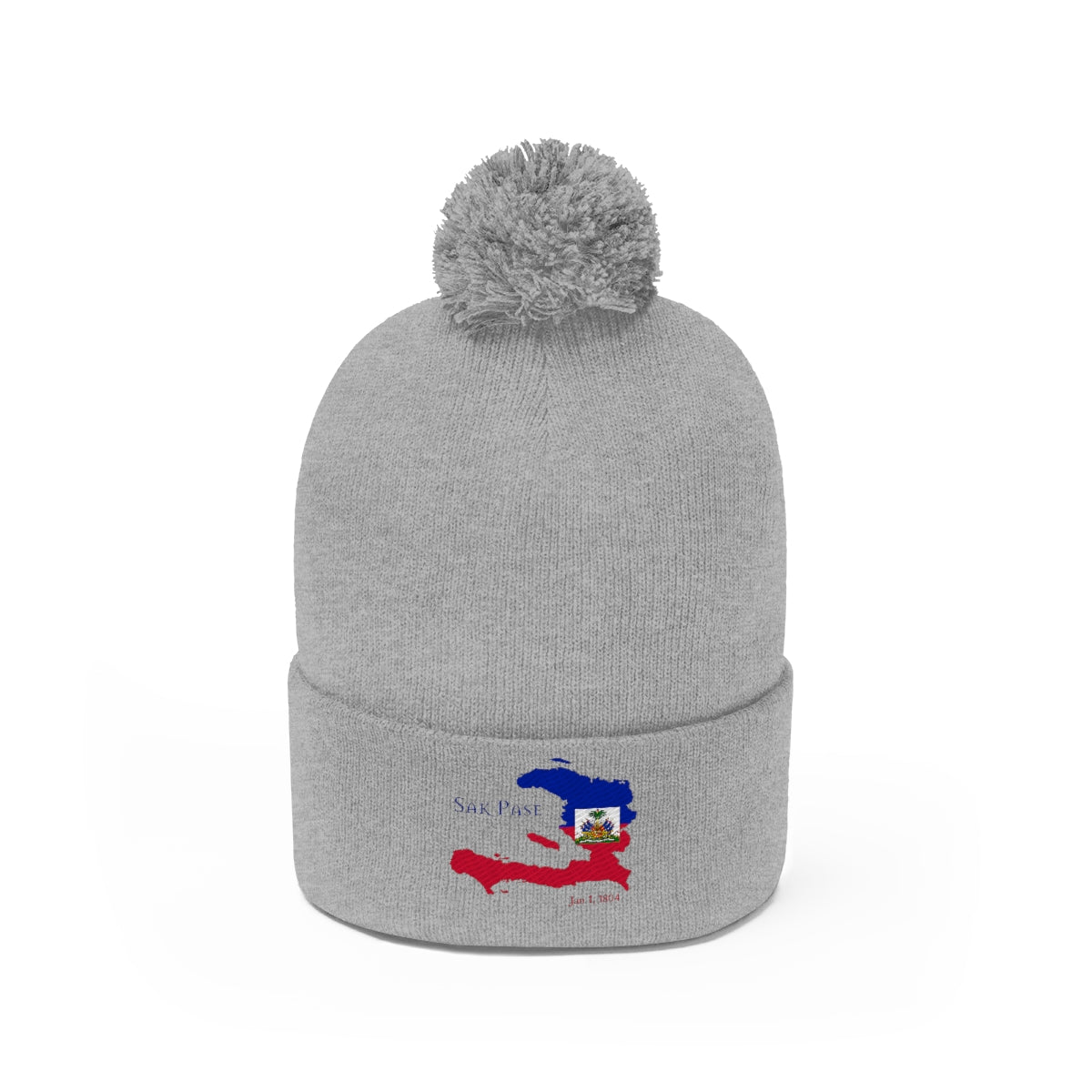 Haitian Independence Pom Pom Beanie