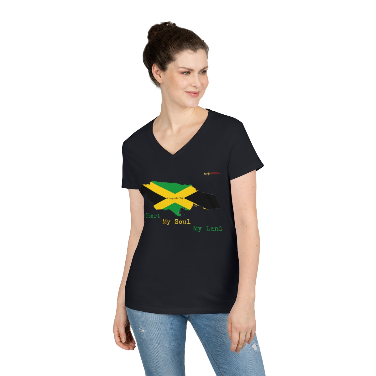 Jamaican Independence Women's V-Neck T-Shirt