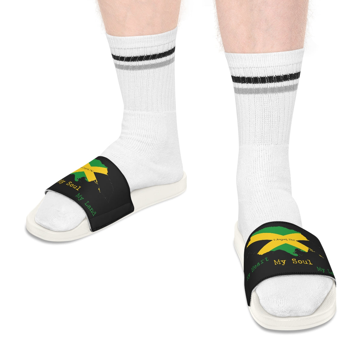 Jamaican Independence Slide Sandals Footwear