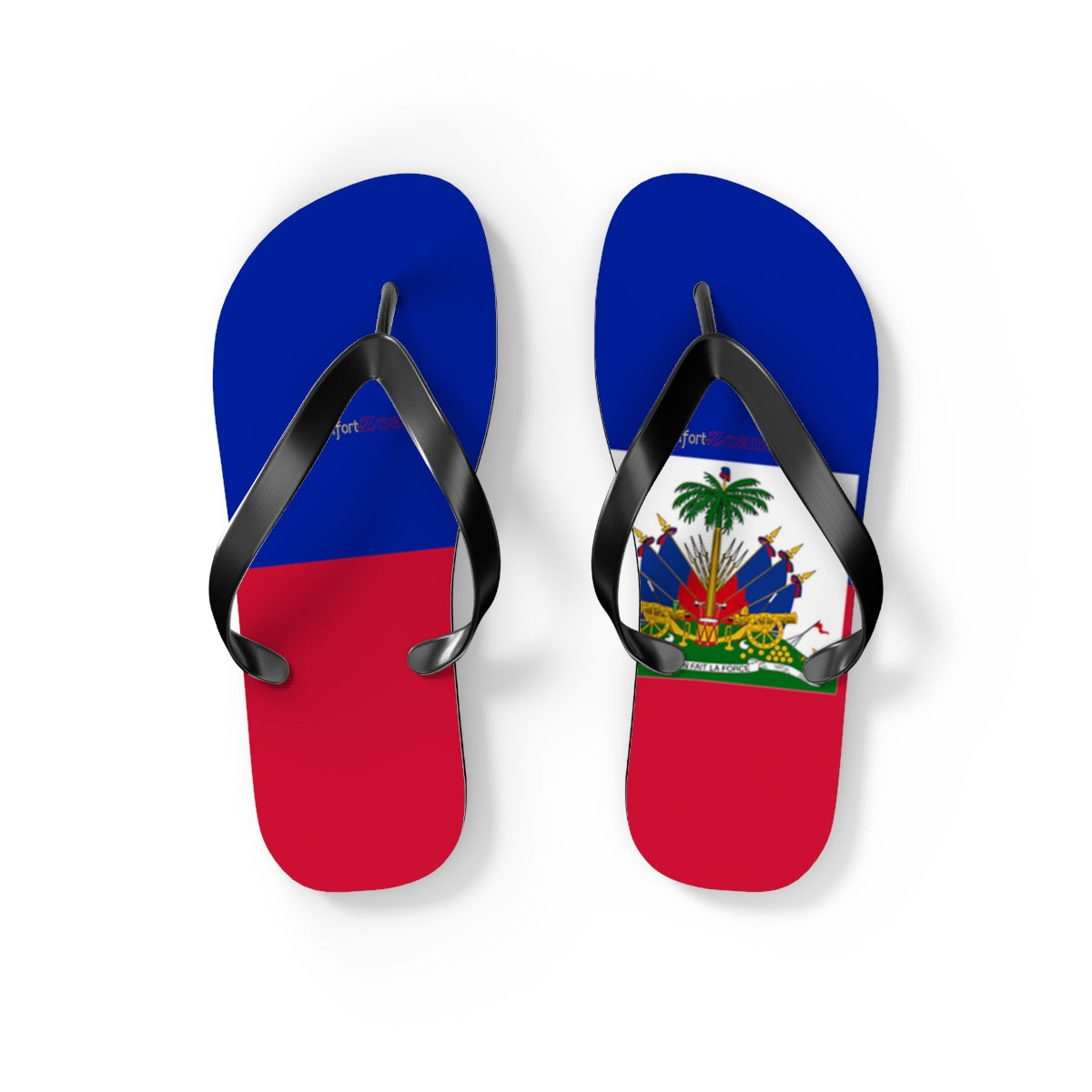 Haitian Flag Women's Flip Flops Footwear