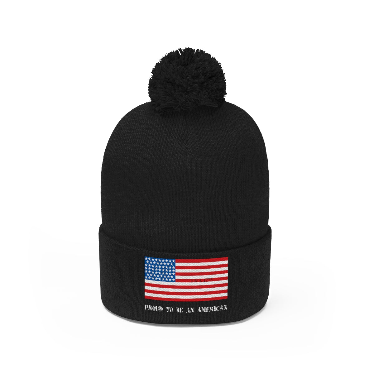 American Independence Pom Pom Beanie