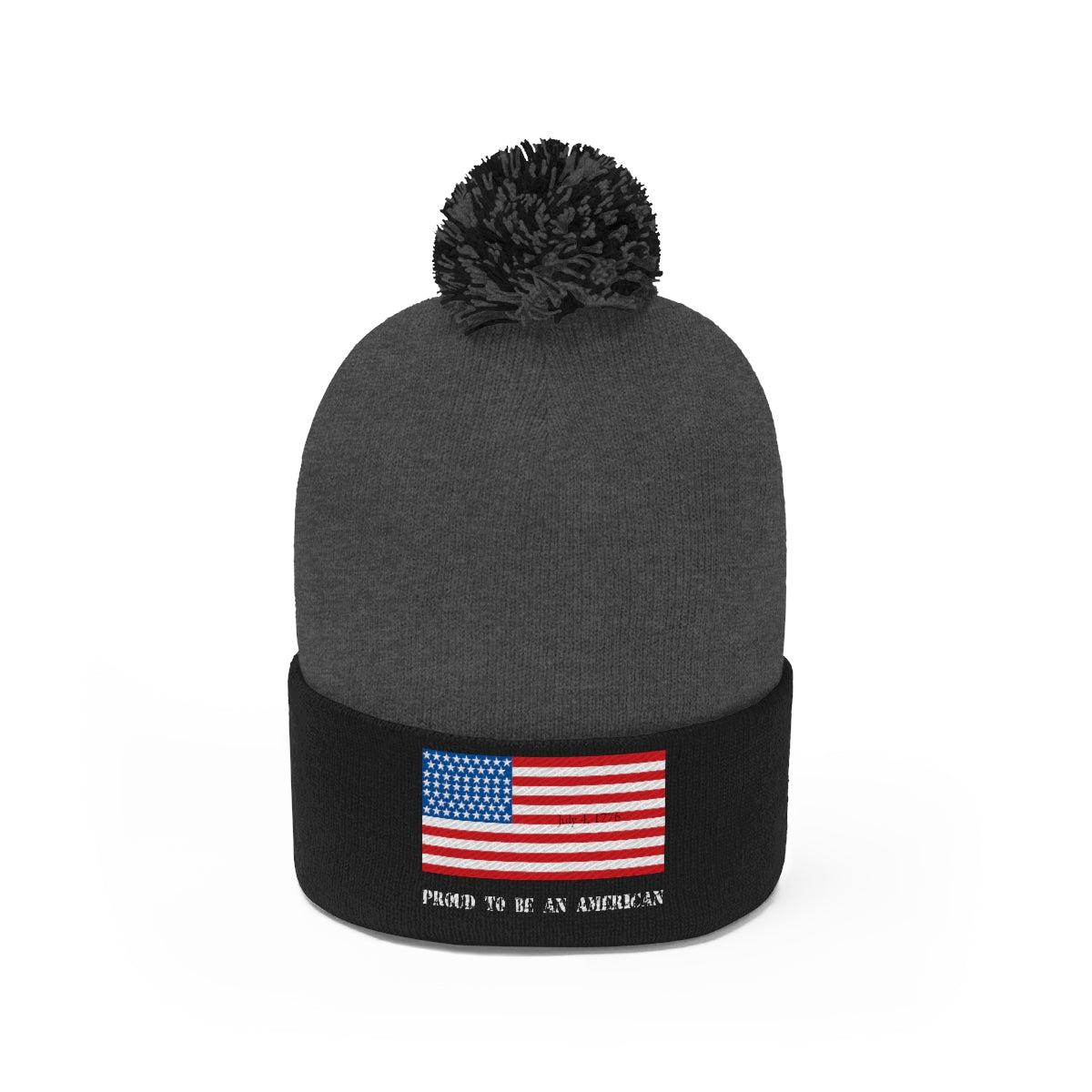 American Independence Pom Pom Beanie