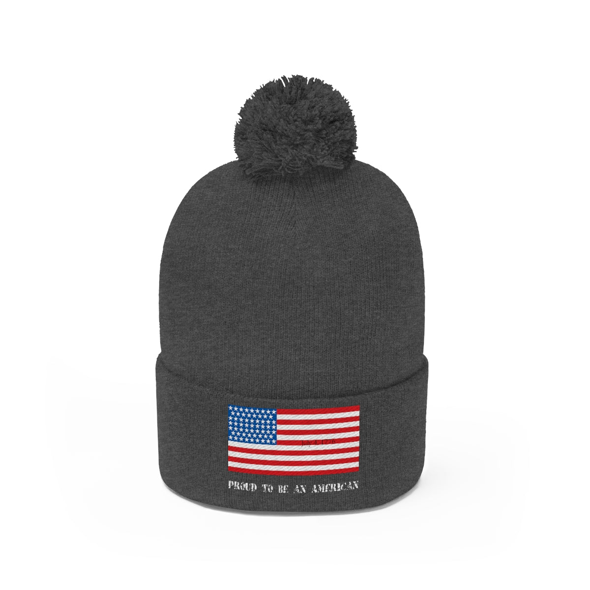 American Independence Pom Pom Beanie