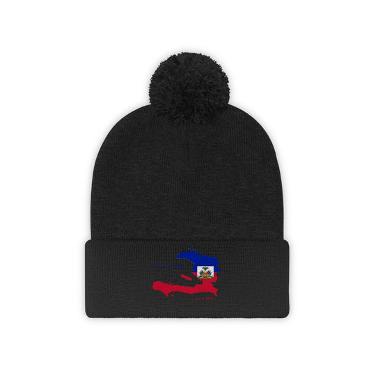 Haitian Independence Pom Pom Beanie