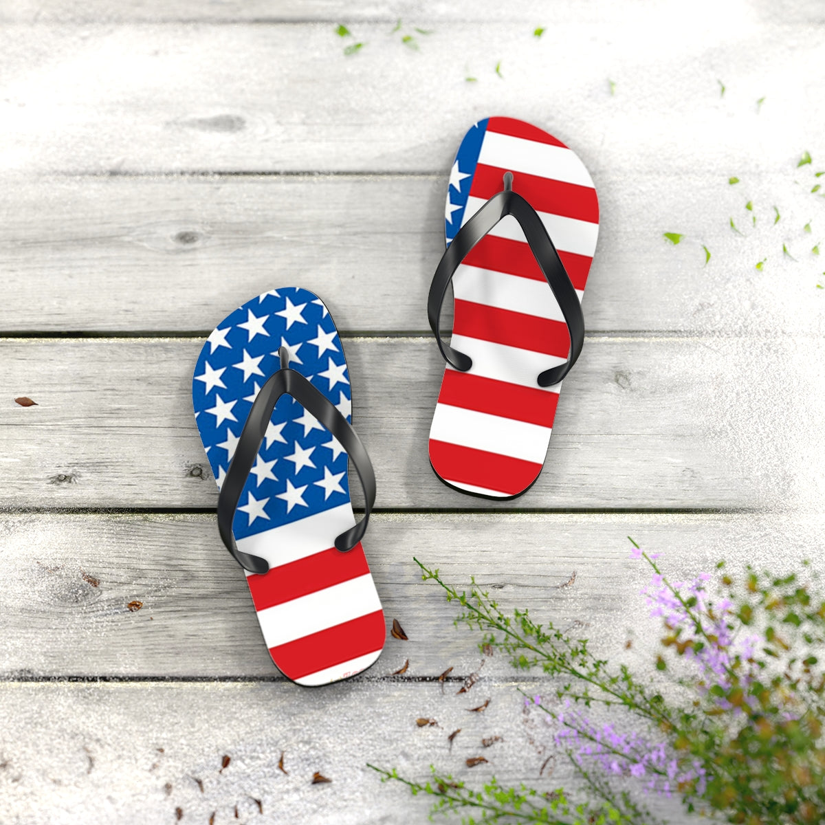 American Flag Women's Flip Flops Footwear