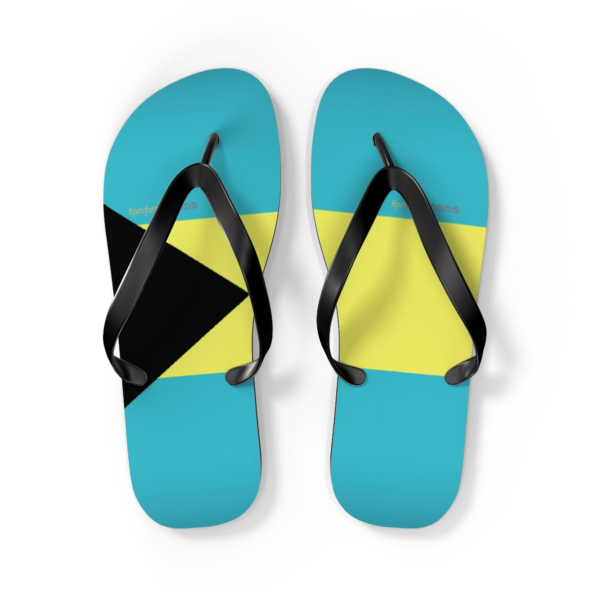 Bahamian Flag Women's Flip Flops Footwear