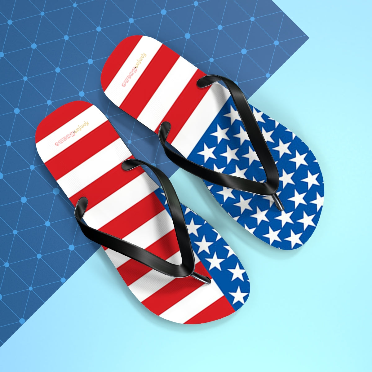 American Flag Women's Flip Flops Footwear