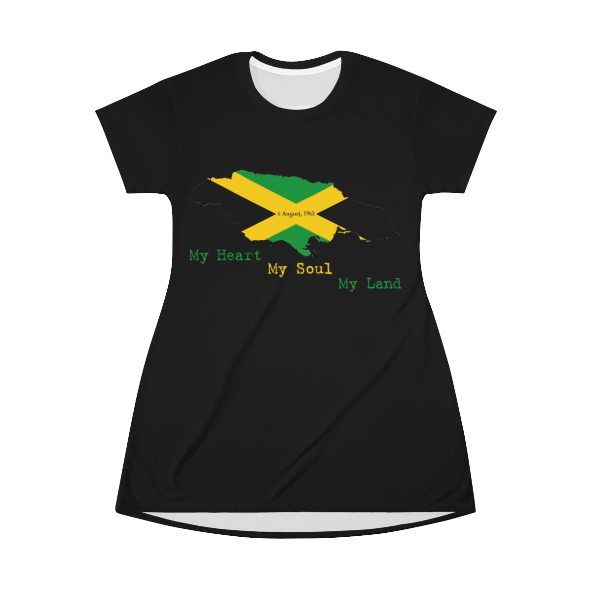 Jamaican Independence Women's T-Shirt Dress