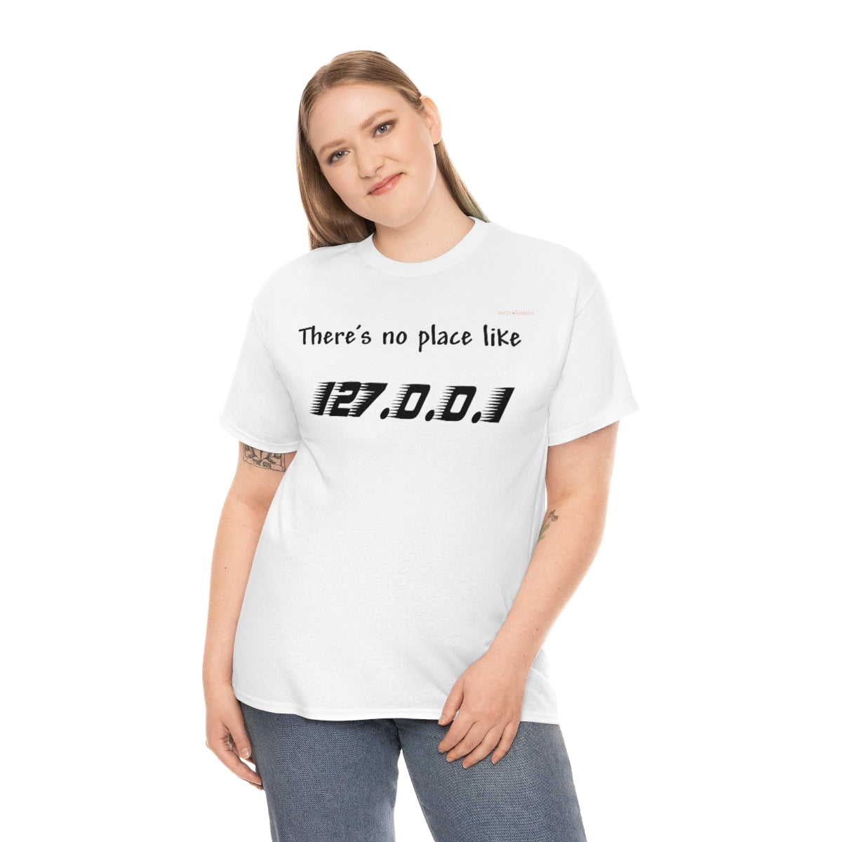 Thre's no place like... Heavy Cotton T-Shirt (Black Letters)