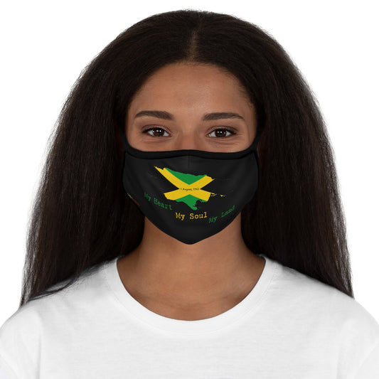 Jamaican Independence Fitted Polyester Face Mask