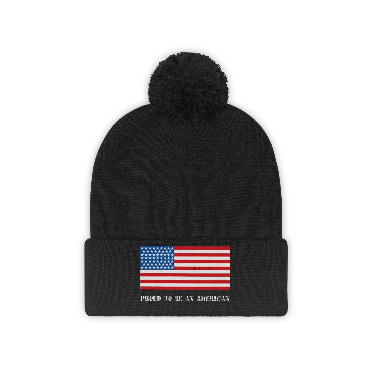 American Independence Pom Pom Beanie