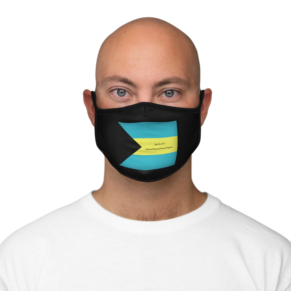 Bahamian Independence Fitted Polyester Face Mask