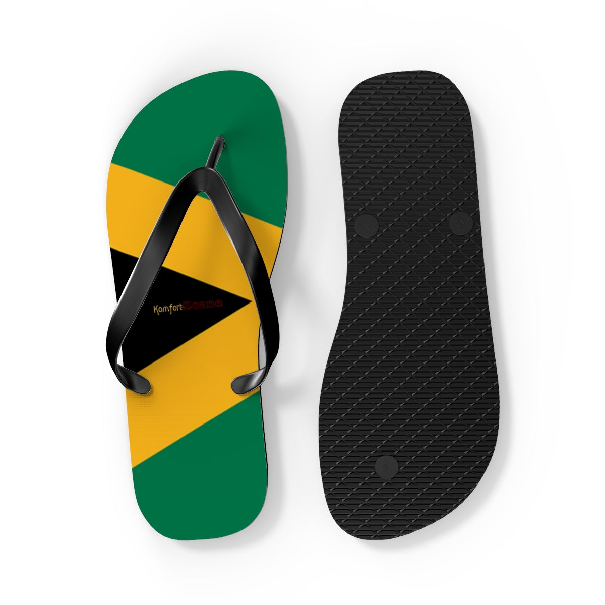 Jamaican Flag Women's Flip Flops Footwear