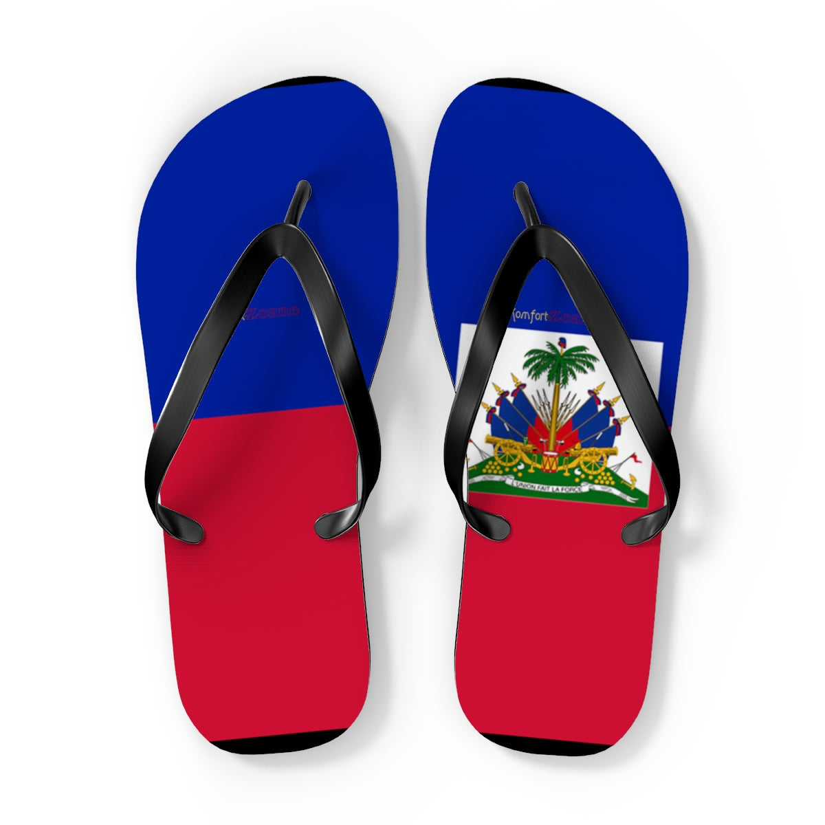 Haitian Flag Women's Flip Flops Footwear