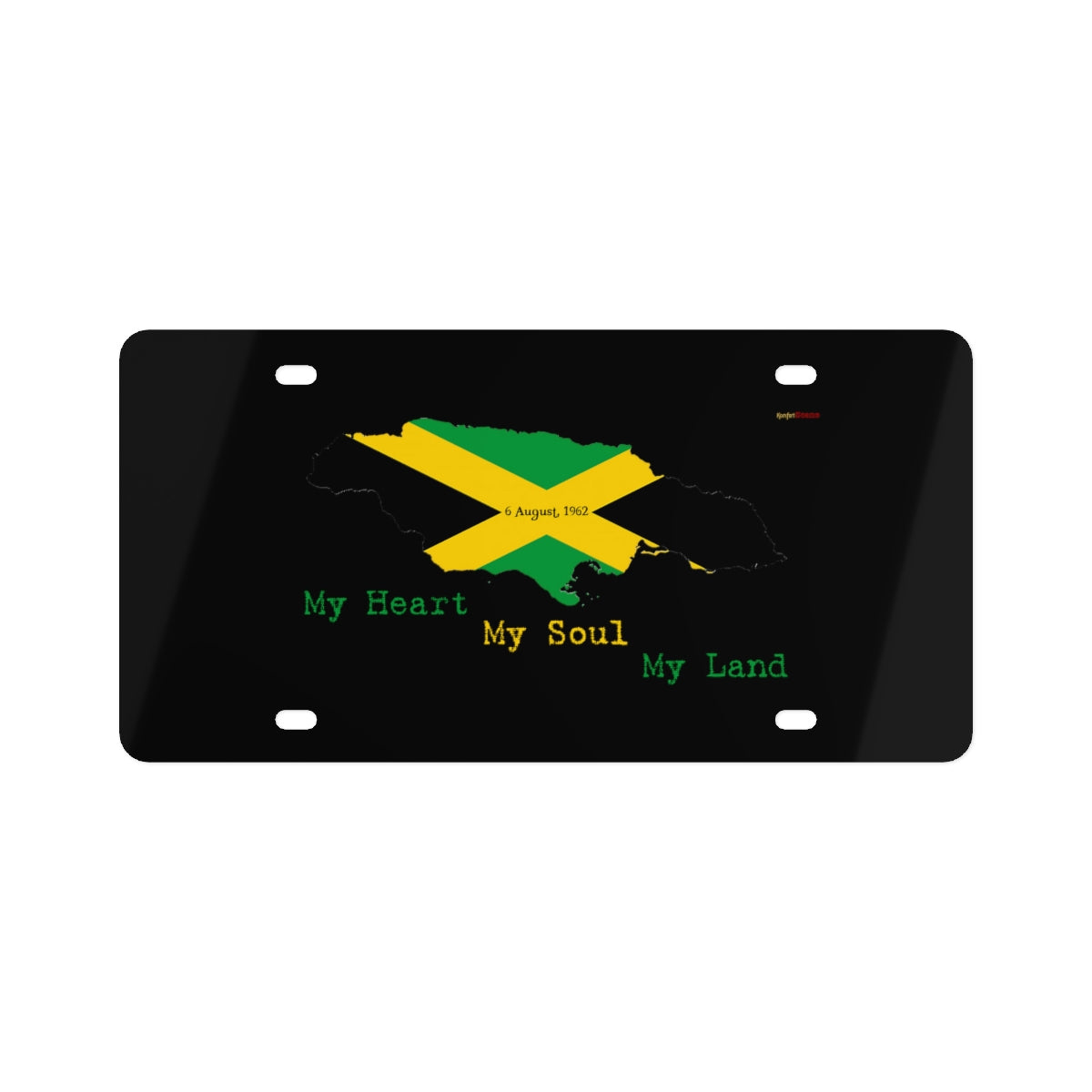 Jamaican Independence License Plate