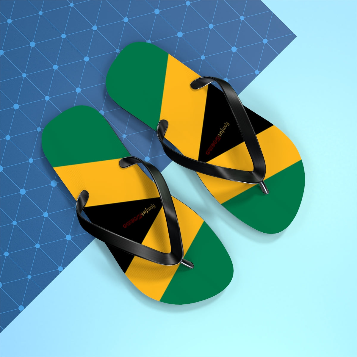 Jamaican Flag Women's Flip Flops Footwear