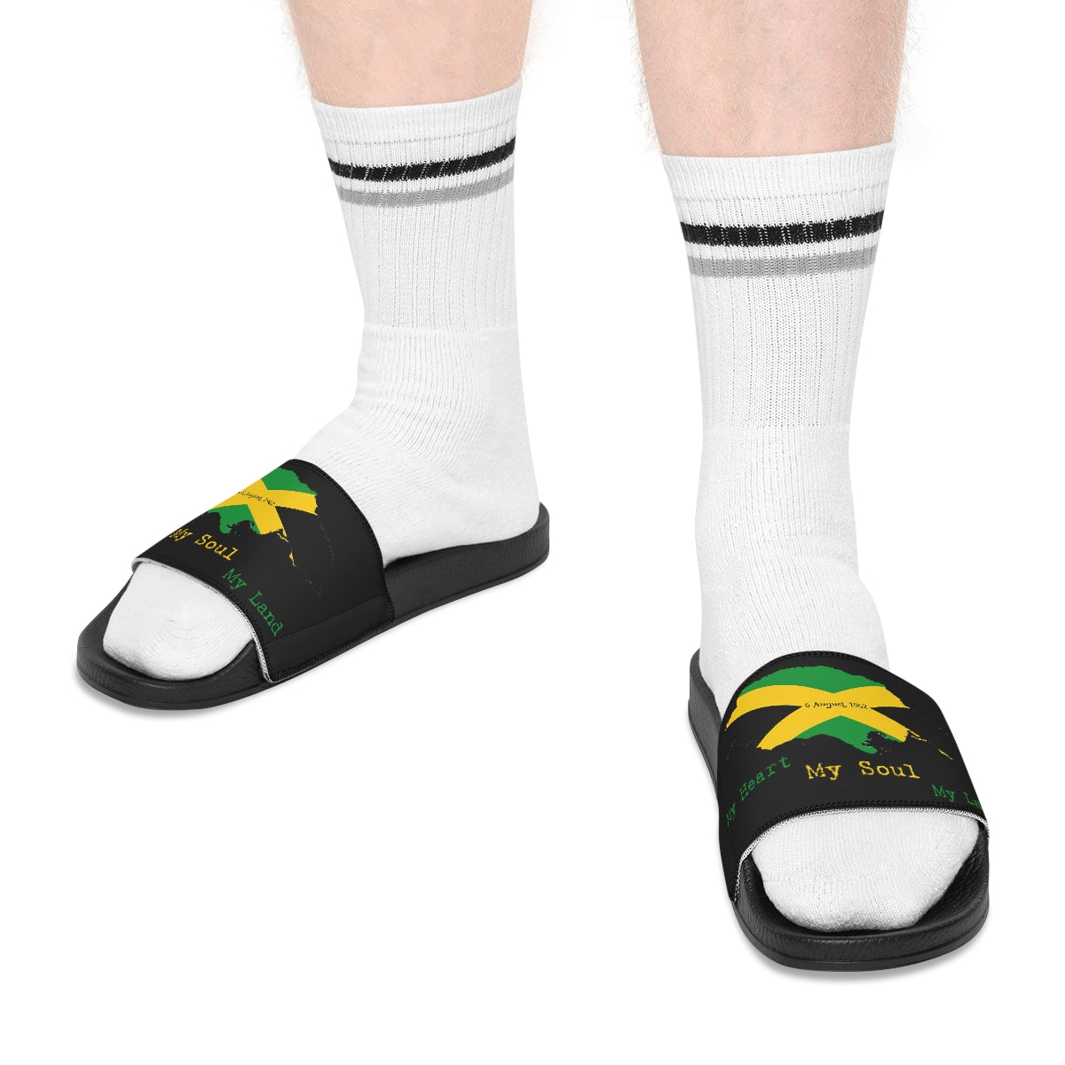 Jamaican Independence Slide Sandals Footwear