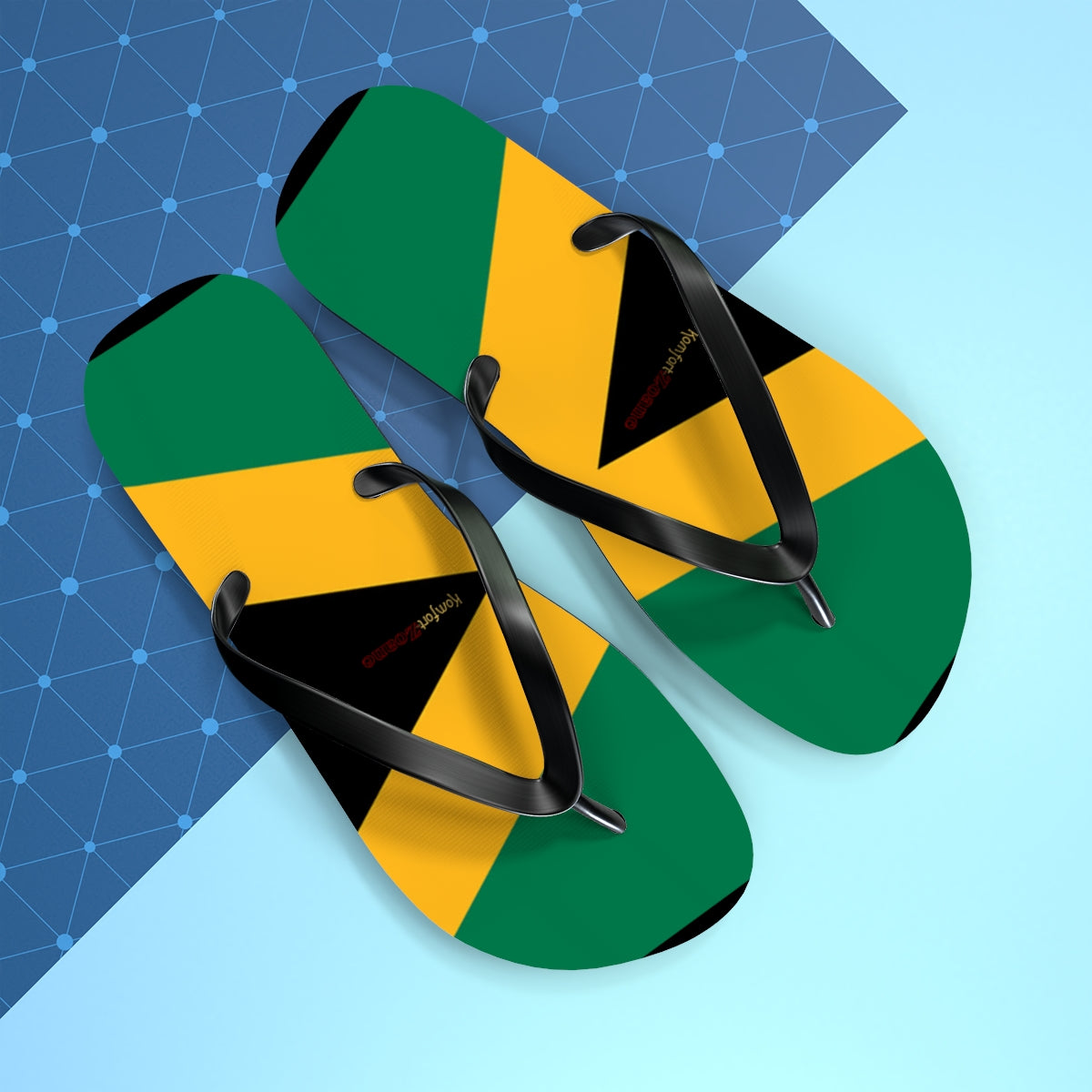 Jamaican Flag Women's Flip Flops Footwear