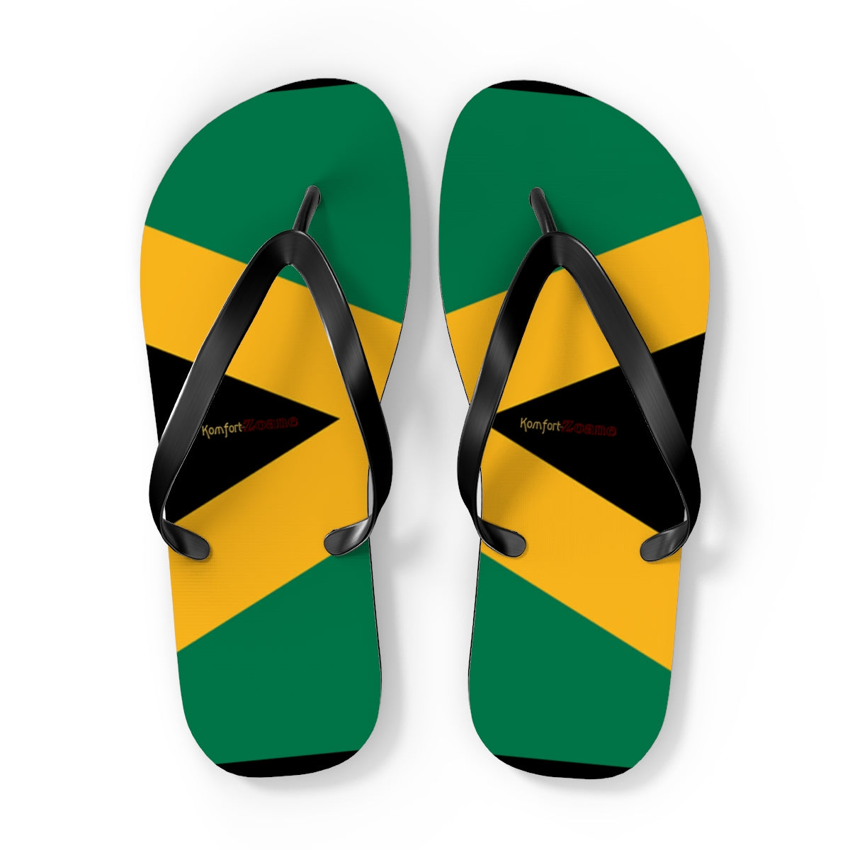 Jamaican Flag Women's Flip Flops Footwear