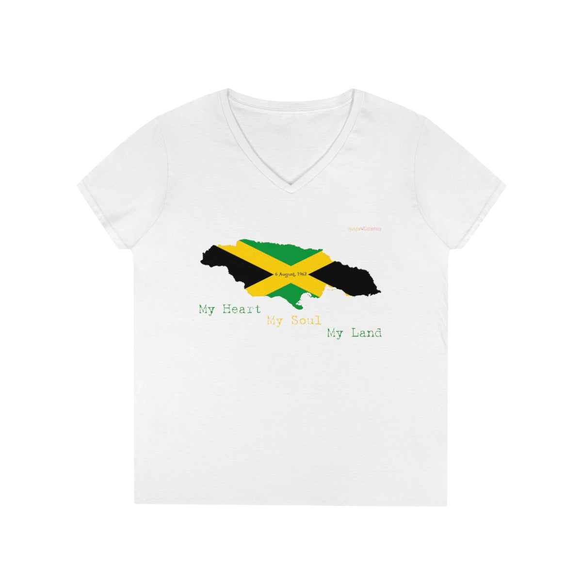 Jamaican Independence Women's V-Neck T-Shirt