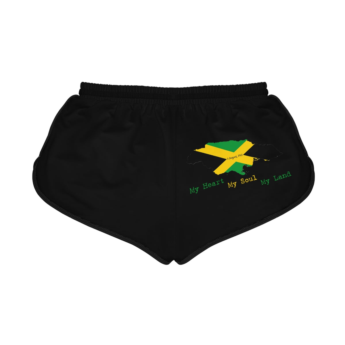 Jamaican Independence Women's Relaxed Shorts - Rear Logo