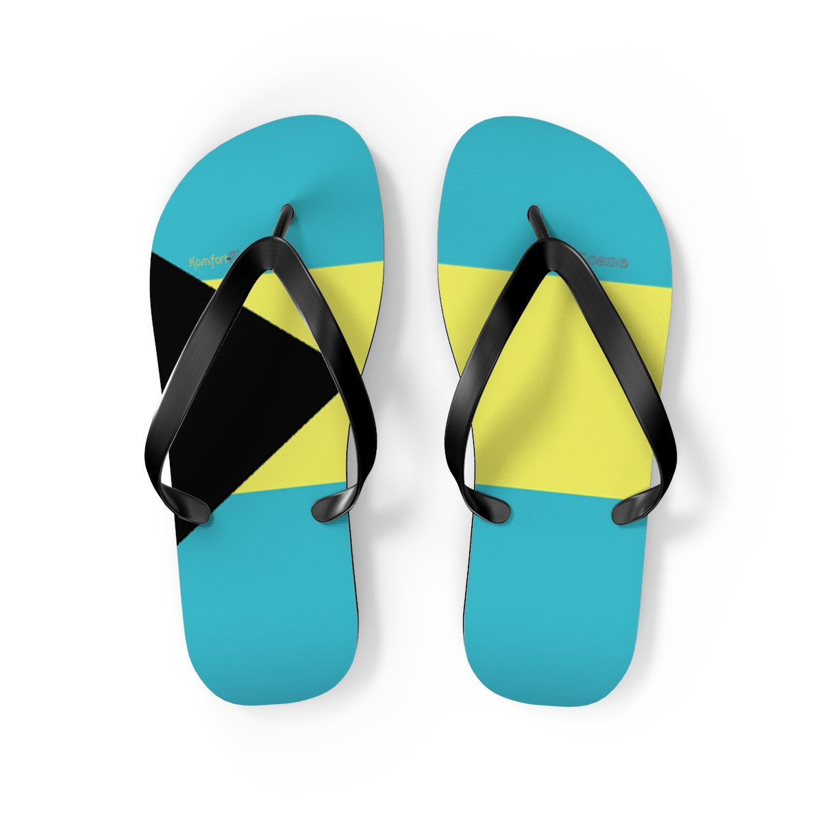 Bahamian Flag Women's Flip Flops Footwear