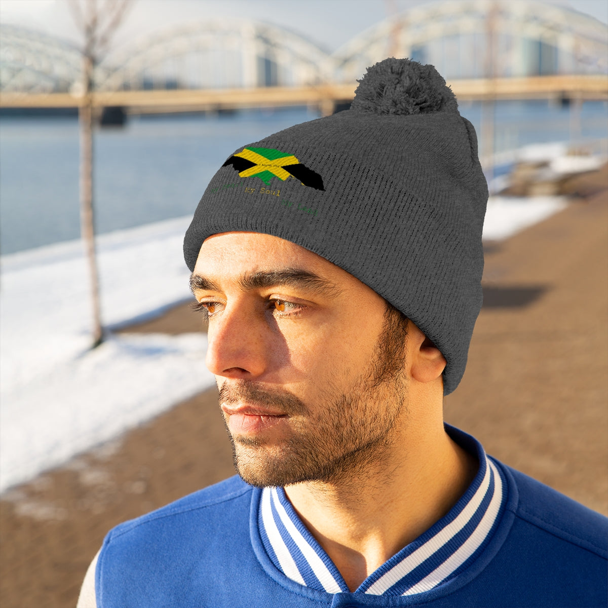 Jamaican Independence Pom Pom Beanie