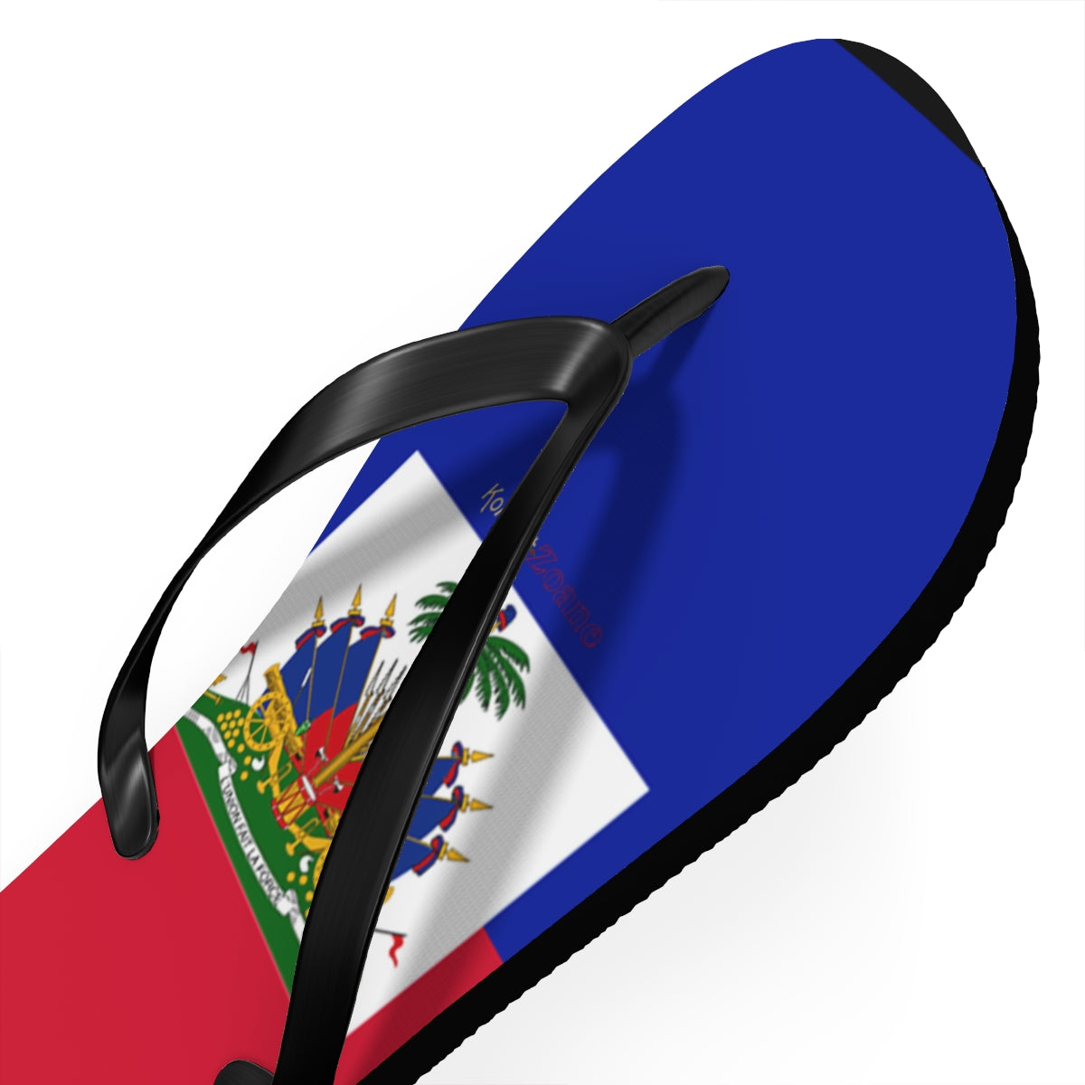 Haitian Flag Women's Flip Flops Footwear