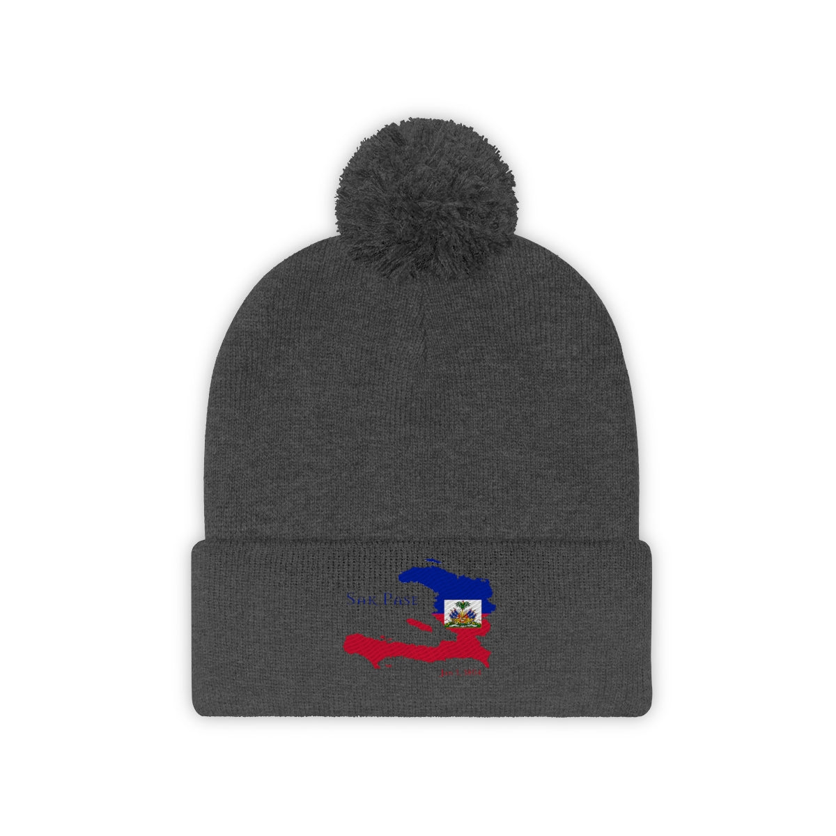 Haitian Independence Pom Pom Beanie