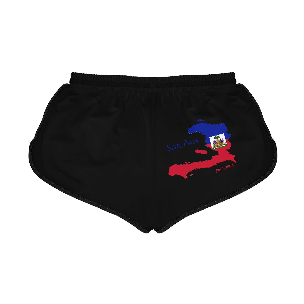 Haitian Independence Women's Relaxed Shorts (Rear Logo)