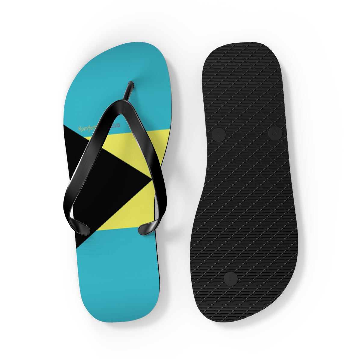 Bahamian Flag Women's Flip Flops Footwear