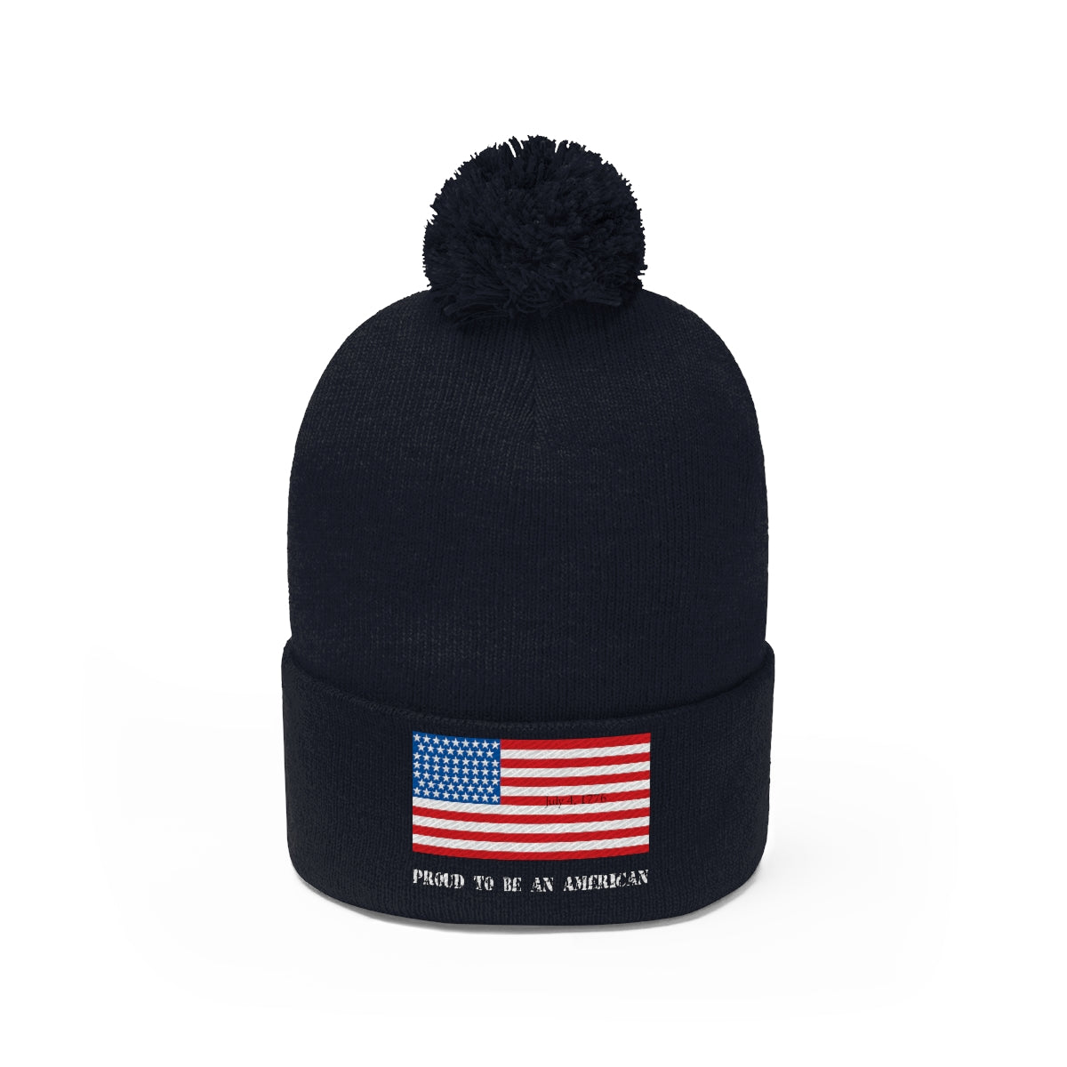 American Independence Pom Pom Beanie