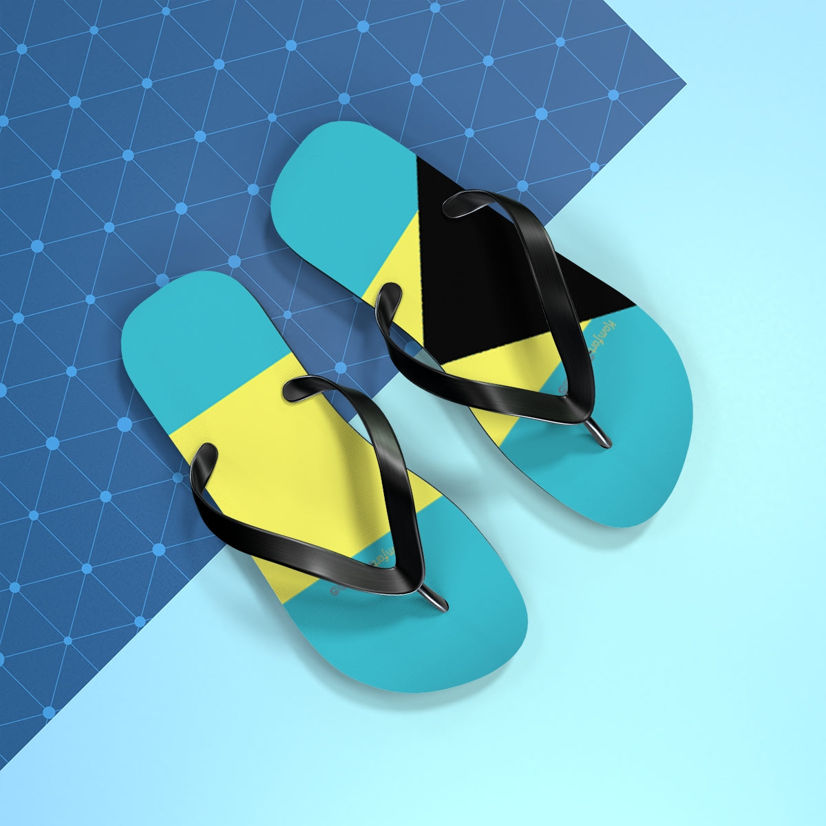 Bahamian Flag Women's Flip Flops Footwear