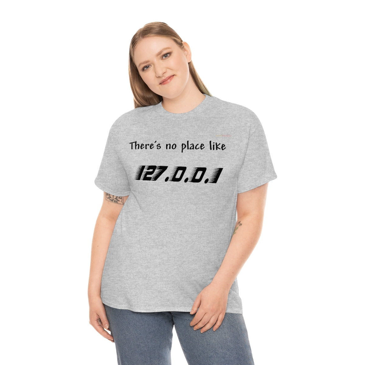 Thre's no place like... Heavy Cotton T-Shirt (Black Letters)