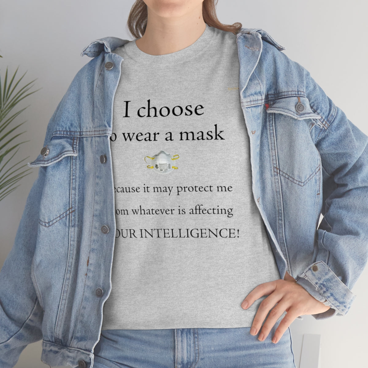 I Wear My Mask T-Shirt (Black Letters)